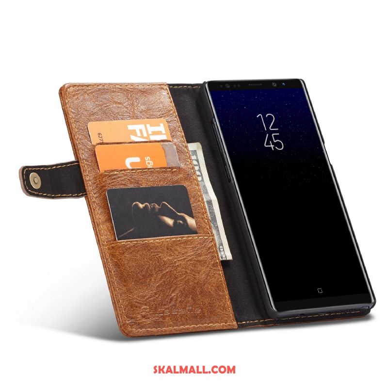 Samsung Galaxy Note 8 Skal Läderfodral Fallskydd Kort Mobil Telefon Täcka Rea
