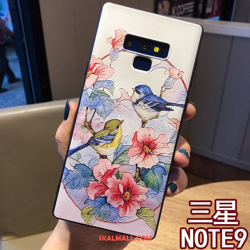 Samsung Galaxy Note 9 Skal Mobil Telefon Ring Blommig Hängande Nacke Skydd Billiga