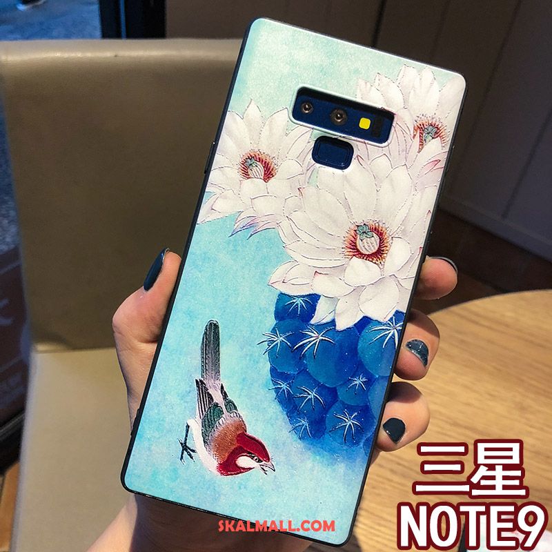 Samsung Galaxy Note 9 Skal Mobil Telefon Ring Blommig Hängande Nacke Skydd Billiga