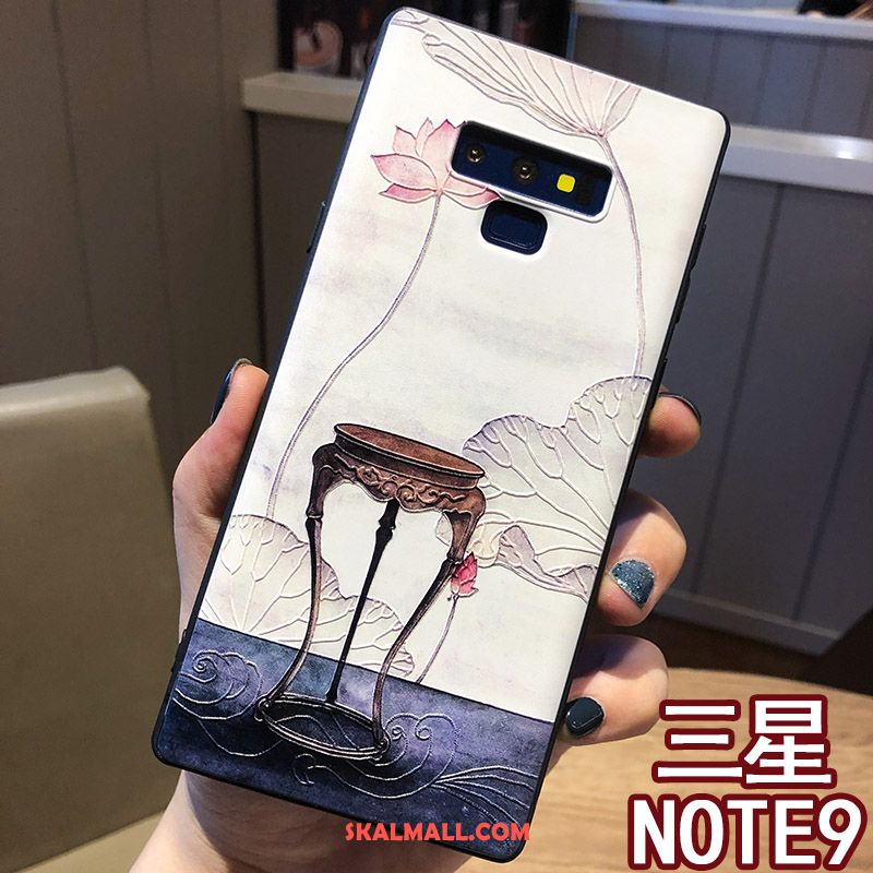 Samsung Galaxy Note 9 Skal Mobil Telefon Ring Blommig Hängande Nacke Skydd Billiga