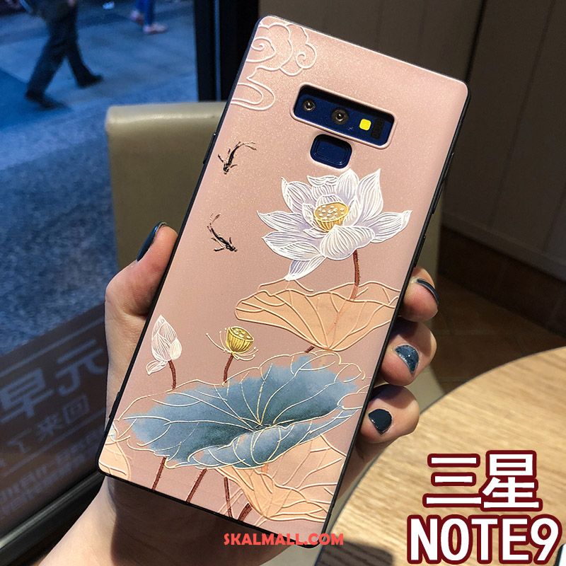 Samsung Galaxy Note 9 Skal Mobil Telefon Ring Blommig Hängande Nacke Skydd Billiga