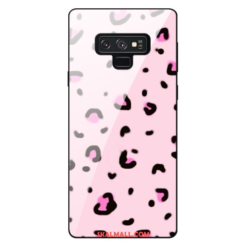 Samsung Galaxy Note 9 Skal Trend Retro Rosa Leopard Glas Köpa