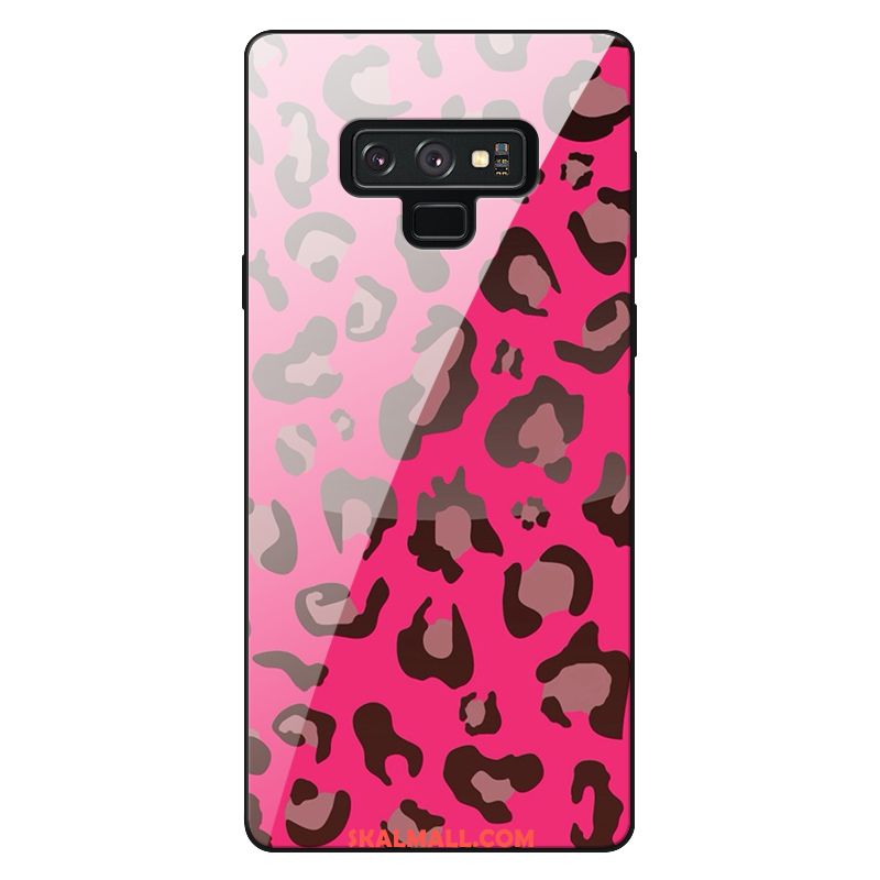Samsung Galaxy Note 9 Skal Trend Retro Rosa Leopard Glas Köpa
