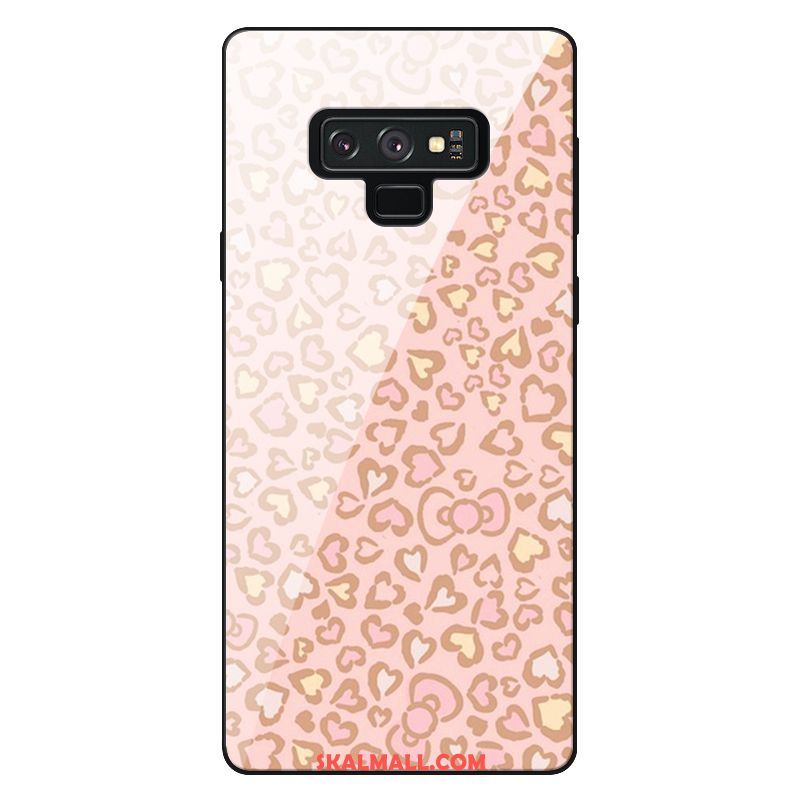 Samsung Galaxy Note 9 Skal Trend Retro Rosa Leopard Glas Köpa