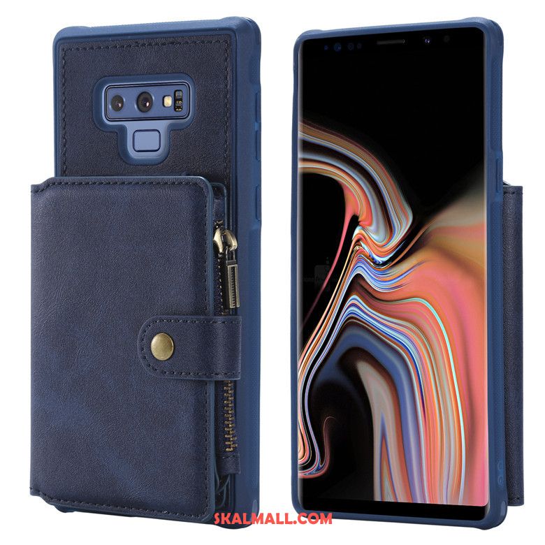 Samsung Galaxy Note 9 Skal Trend Skydd Fallskydd Blixtlås Blå Rea