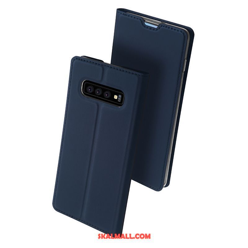 Samsung Galaxy S10+ Skal Business Stjärna Mobil Telefon Plånbok Läderfodral Till Salu