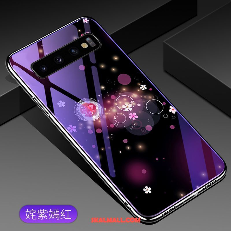 Samsung Galaxy S10 Skal Glas Personlighet Trend Purpur Stjärna Fodral Rabatt