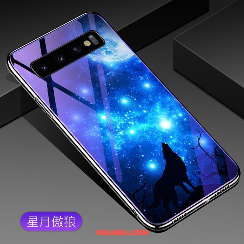 Samsung Galaxy S10 Skal Glas Personlighet Trend Purpur Stjärna Fodral Rabatt