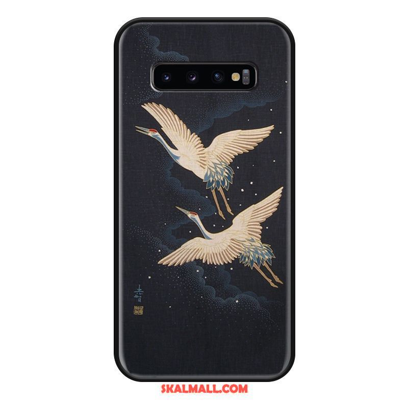 Samsung Galaxy S10 Skal Kinesisk Stil Personlighet Vit Carp Skydd Butik