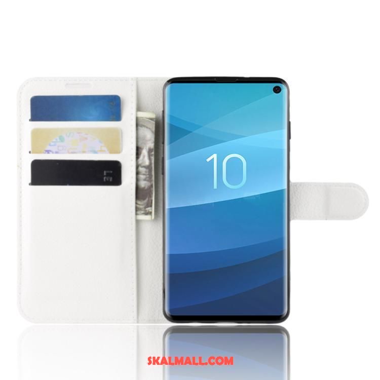 Samsung Galaxy S10+ Skal Kort Läderfodral Täcka Svart Plånbok Fodral Billigt