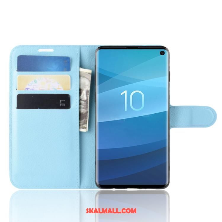 Samsung Galaxy S10+ Skal Kort Läderfodral Täcka Svart Plånbok Fodral Billigt