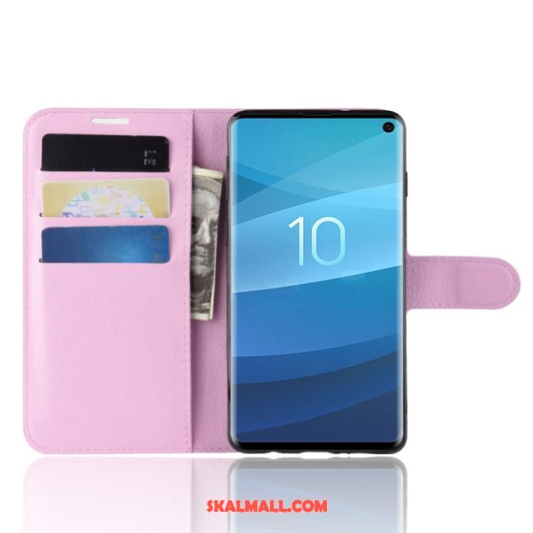 Samsung Galaxy S10+ Skal Kort Läderfodral Täcka Svart Plånbok Fodral Billigt