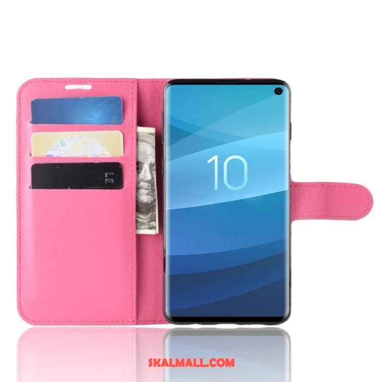 Samsung Galaxy S10+ Skal Kort Läderfodral Täcka Svart Plånbok Fodral Billigt