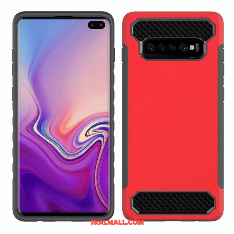 Samsung Galaxy S10 Skal Kostfiber Business Mönster Fallskydd Mobil Telefon Billigt