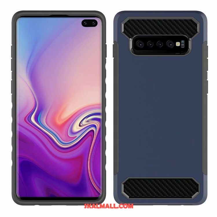 Samsung Galaxy S10 Skal Kostfiber Business Mönster Fallskydd Mobil Telefon Billigt