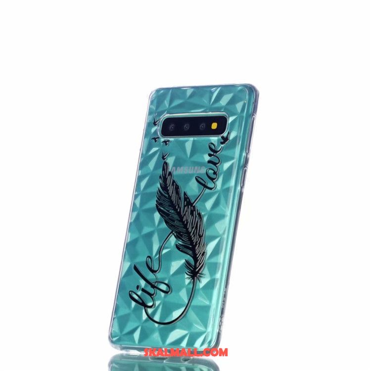 Samsung Galaxy S10 Skal Tecknat Mobil Telefon Grön Mönster Målade Billig