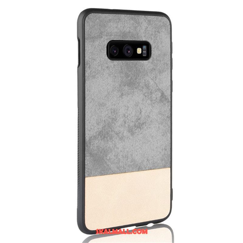 Samsung Galaxy S10e Skal Grå All Inclusive Skydd Mjuk Denim Fodral Online