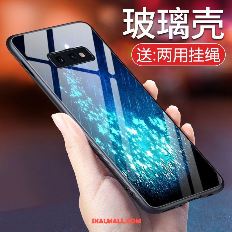 Samsung Galaxy S10e Skal Personlighet Purpur Skydd Härdat Glas Färg Fodral Billigt