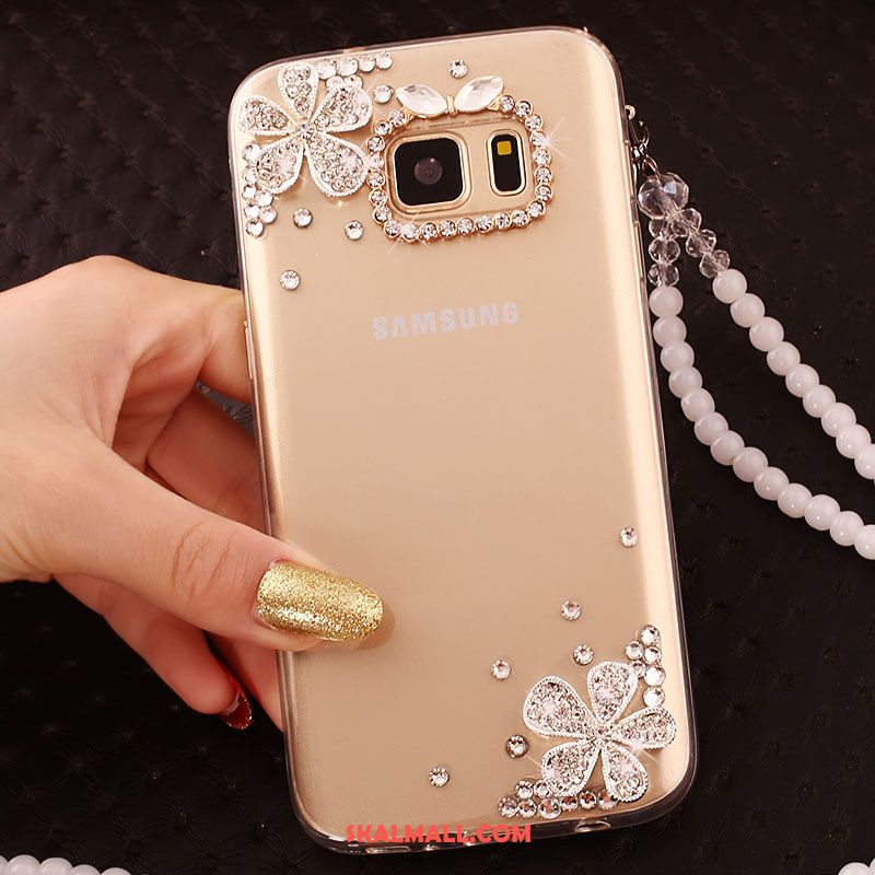 Samsung Galaxy S6 Edge Skal Skydd Stjärna Strass Purpur Mobil Telefon Fodral Billig