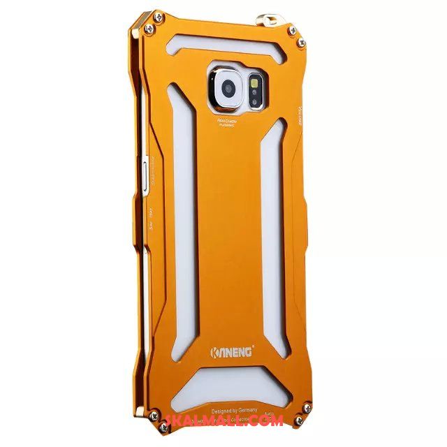 Samsung Galaxy S6 Skal Groda Metall Guld Skydd Stjärna På Nätet