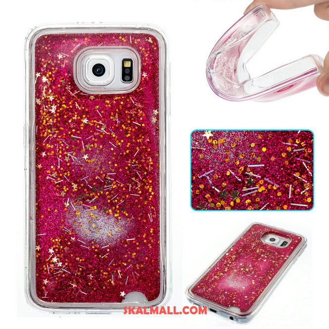 Samsung Galaxy S6 Skal Kvicksand Rosa Mjuk Mobil Telefon Pulver Billig