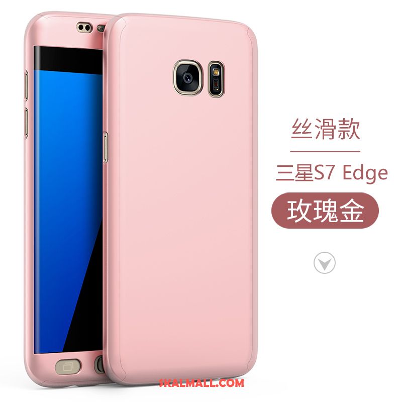 Samsung Galaxy S7 Edge Skal Nubuck Stjärna Fallskydd Silikon Rosa Rea