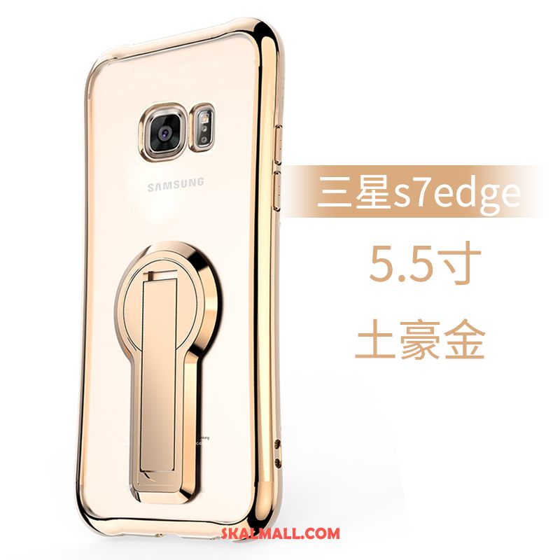 Samsung Galaxy S7 Edge Skal Silikon Guld Mobil Telefon Stjärna Fallskydd Fodral Billig