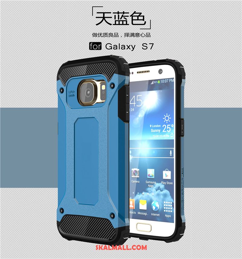 Samsung Galaxy S7 Skal Skydd Mobil Telefon Armor Stjärna Röd Billigt