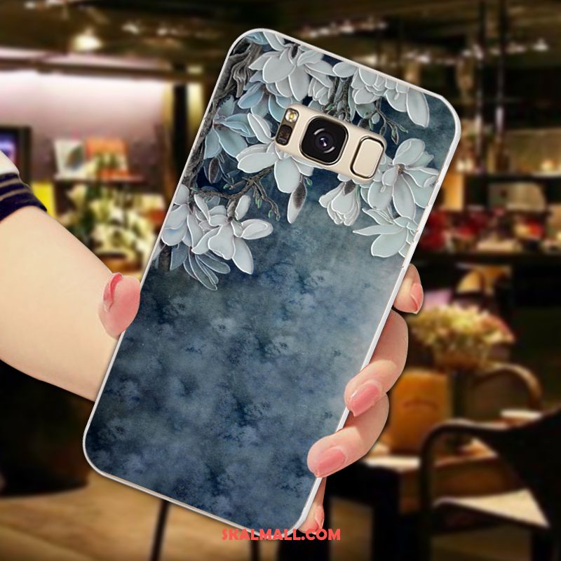 Samsung Galaxy S8 Skal Fallskydd Vit Silikon Kronblad Mjuk Rea
