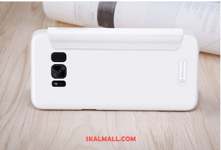Samsung Galaxy S8 Skal Guld Skydd Läderfodral Täcka Mobil Telefon Rea
