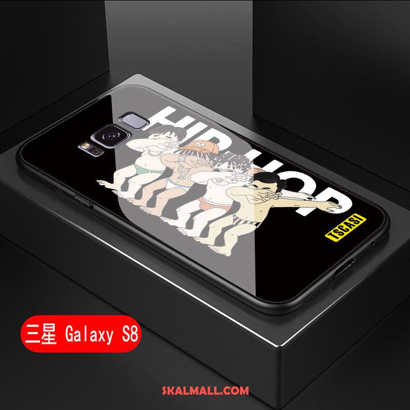 Samsung Galaxy S8 Skal Hård Mobil Telefon Fallskydd Svart Glas Rea