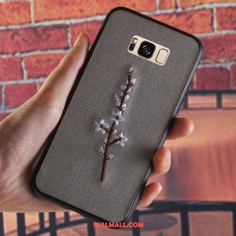 Samsung Galaxy S8+ Skal Retro Broderi Blommor All Inclusive Mobil Telefon Köpa