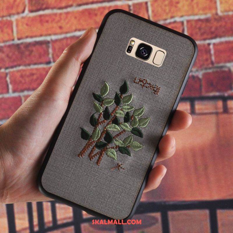 Samsung Galaxy S8+ Skal Retro Broderi Blommor All Inclusive Mobil Telefon Köpa