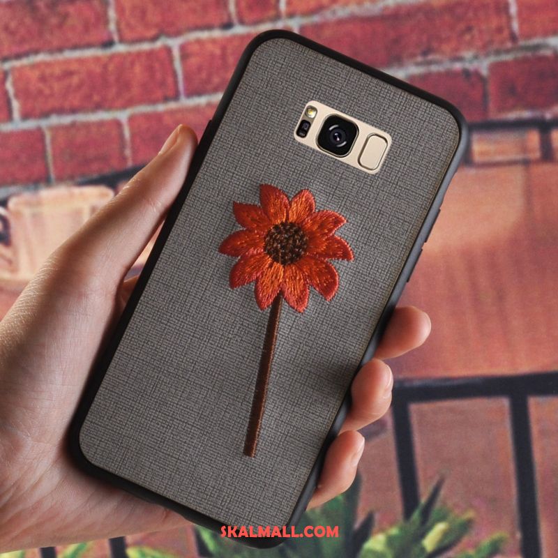 Samsung Galaxy S8+ Skal Retro Broderi Blommor All Inclusive Mobil Telefon Köpa