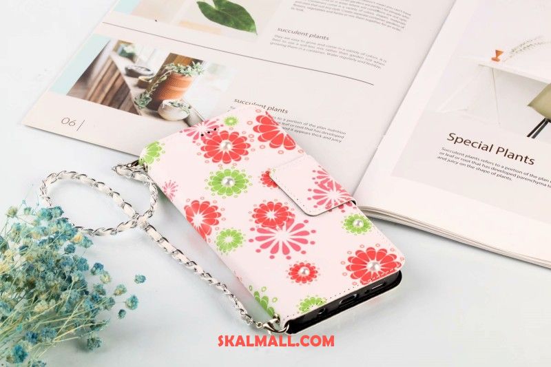 Samsung Galaxy S9+ Skal Plånbok Täcka Blommor Mobil Telefon Kort Billiga