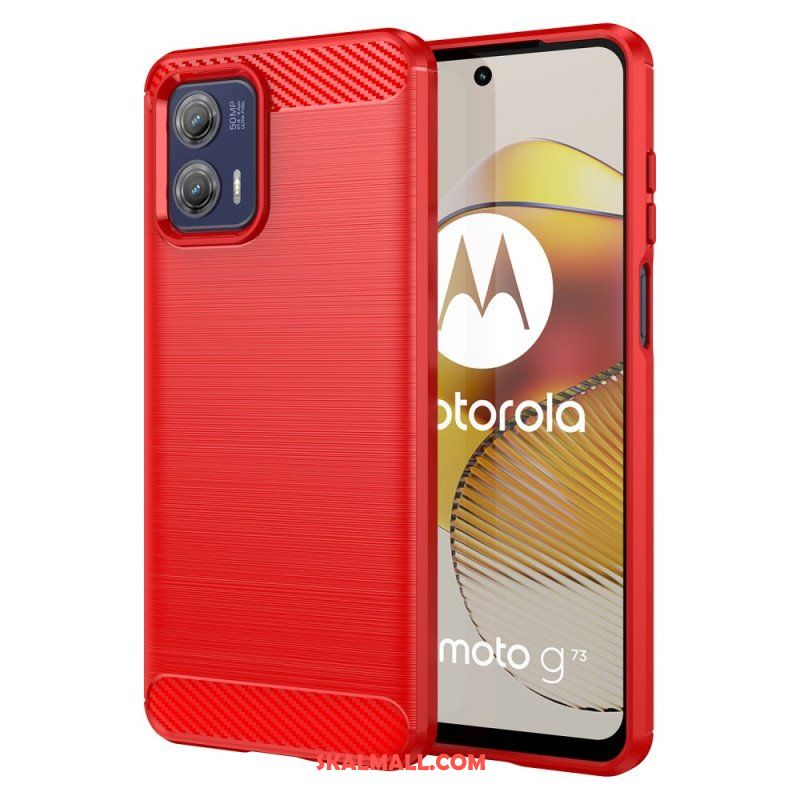 Skal Moto G73 5G Borstad Kolfiber