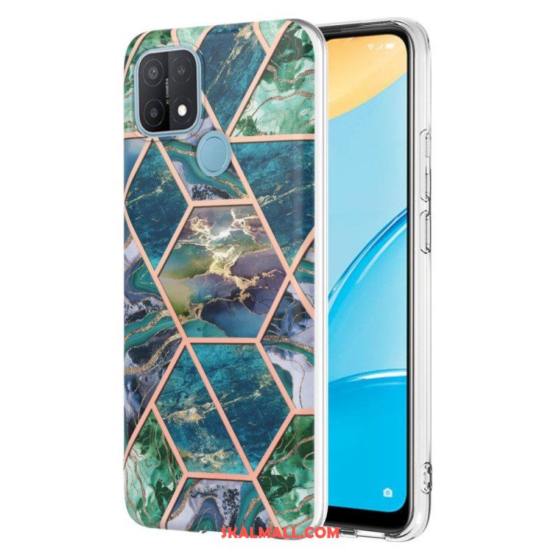 Skal Oppo A15 Flashig Geometrisk Marmor