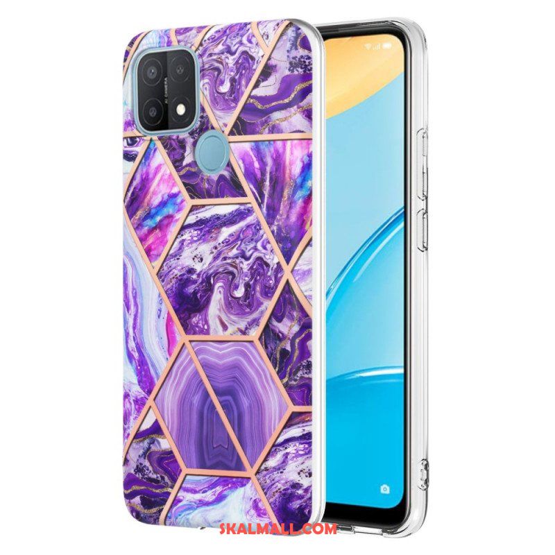 Skal Oppo A15 Flashig Geometrisk Marmor