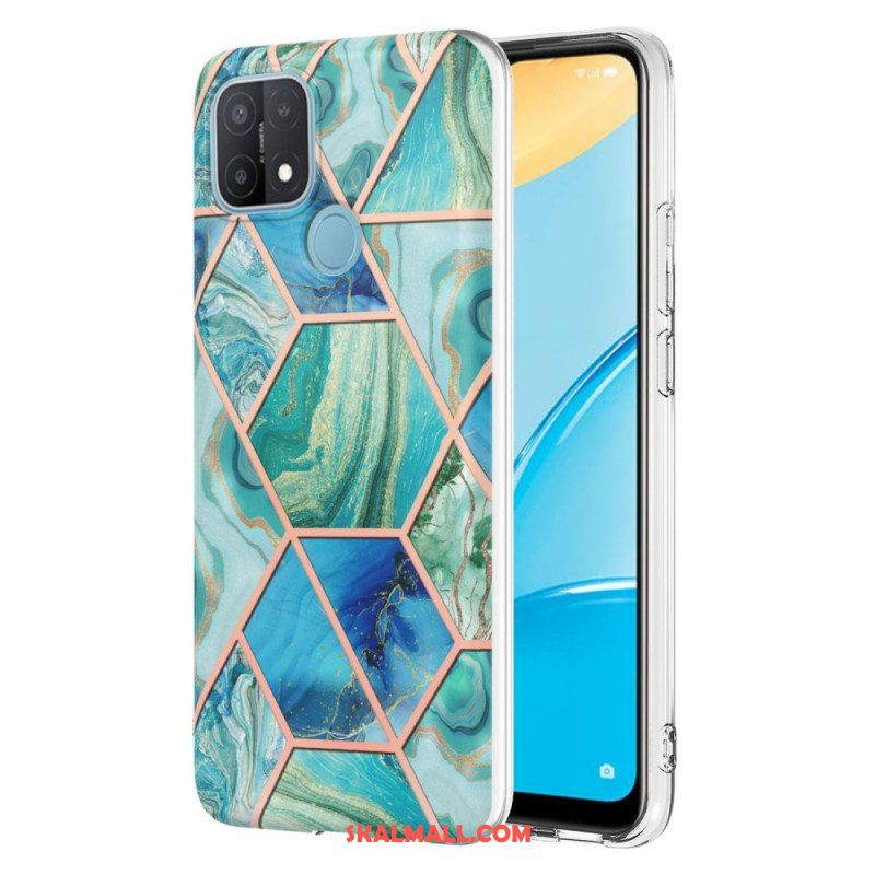 Skal Oppo A15 Flashig Geometrisk Marmor