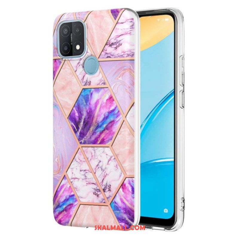 Skal Oppo A15 Flashig Geometrisk Marmor