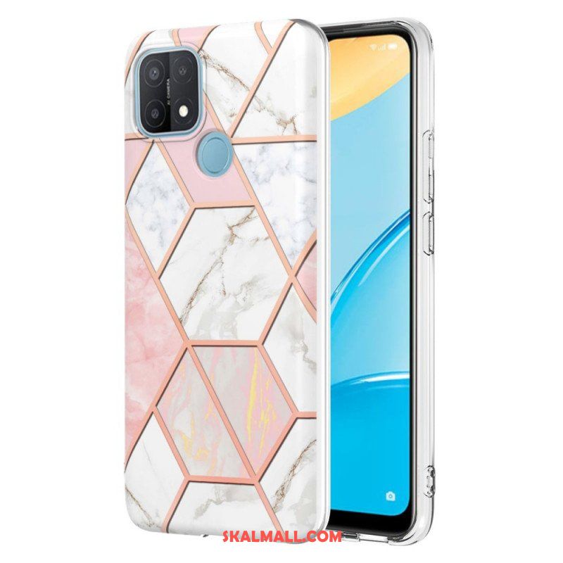 Skal Oppo A15 Flashig Geometrisk Marmor