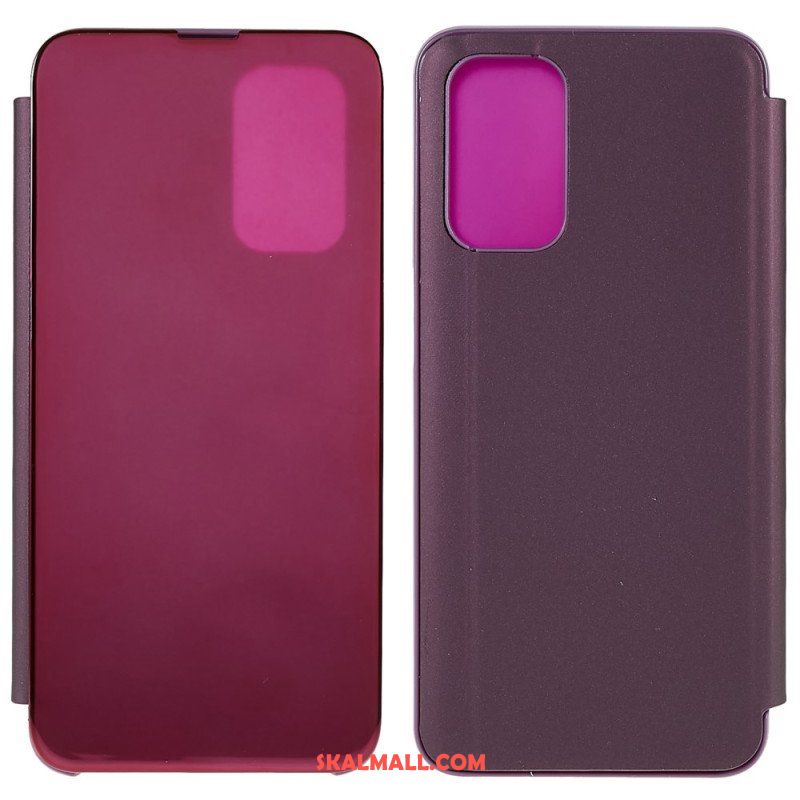 Skal Oppo A54 5G / A74 5G Spegel Och Lädereffekt