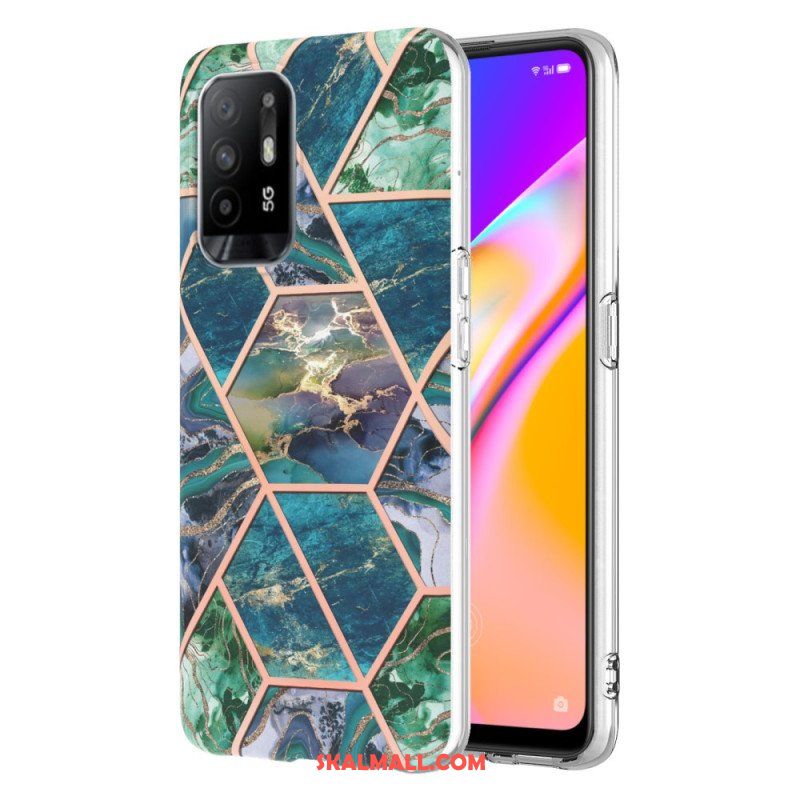 Skal Oppo A94 5G Flashig Geometrisk Marmor