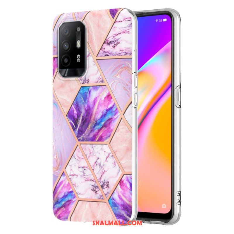 Skal Oppo A94 5G Flashig Geometrisk Marmor