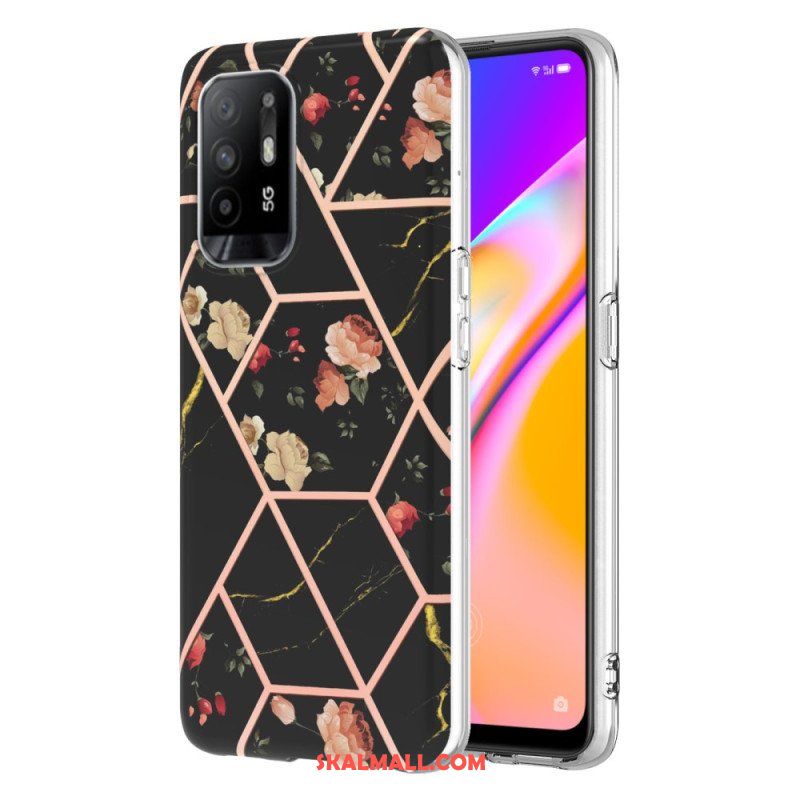 Skal Oppo A94 5G Färgglad Geometrisk Marmor