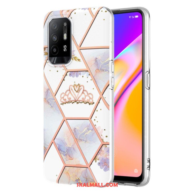 Skal Oppo A94 5G Färgglad Geometrisk Marmor