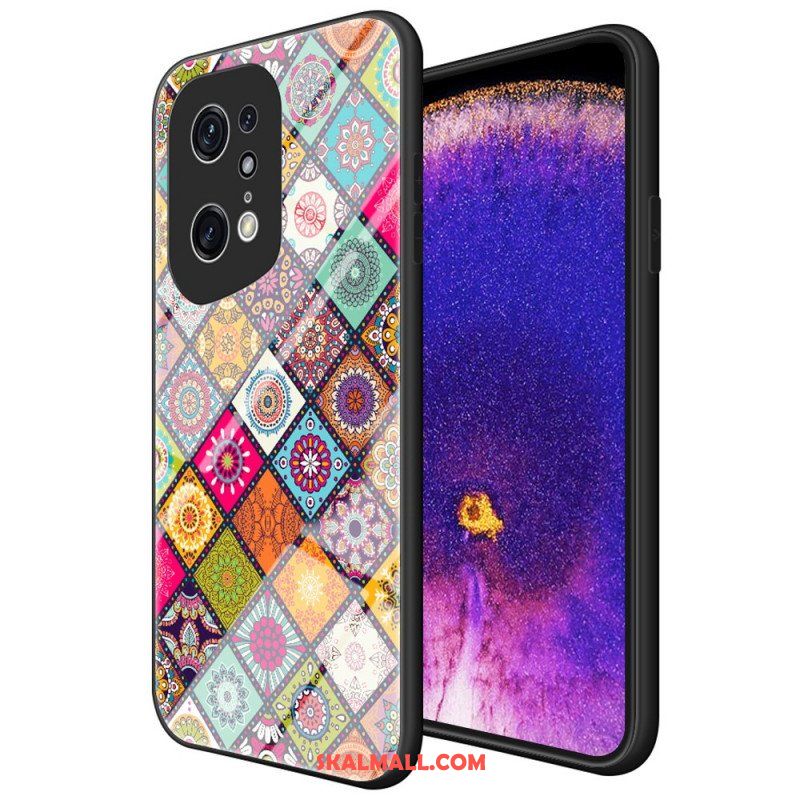 Skal Oppo Find X5 Pro Patchwork Magnetisk Hållare