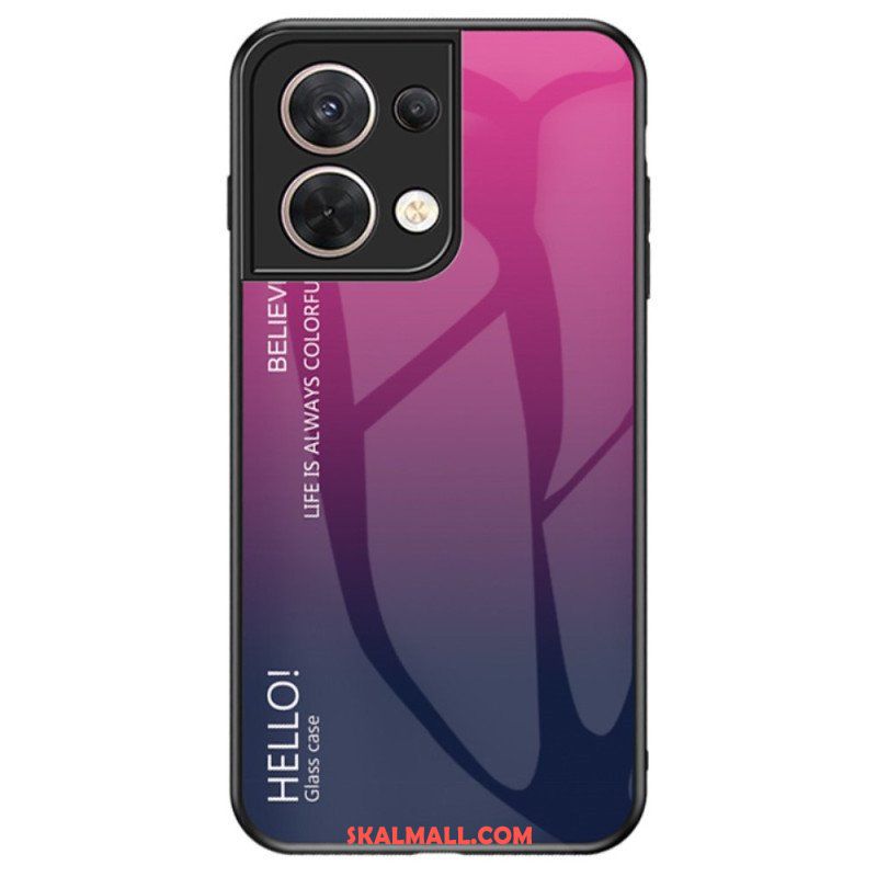 Skal Oppo Reno 8 Härdat Glas Hej