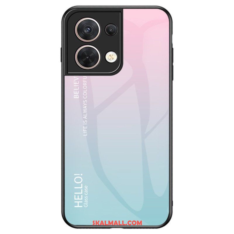 Skal Oppo Reno 8 Härdat Glas Hej