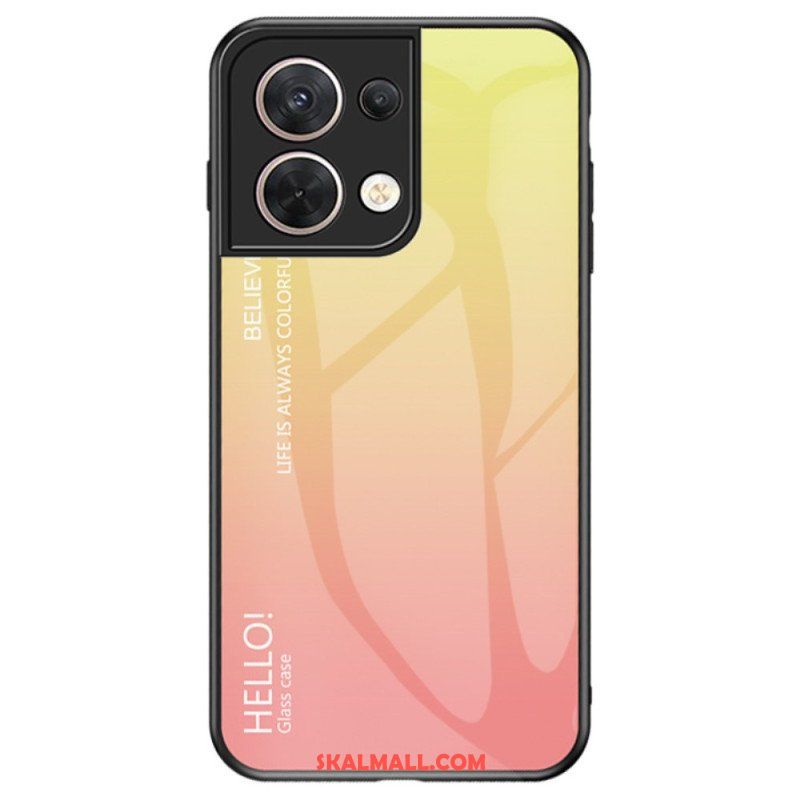 Skal Oppo Reno 8 Härdat Glas Hej